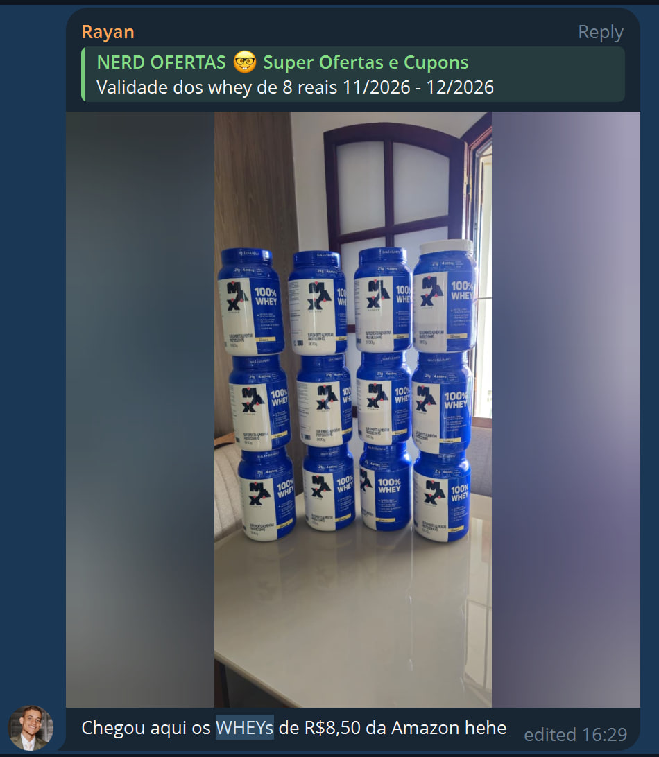 Artigo sugerido: Bug da Amazon: Whey Max Titanium por R$ 8,00? Veja os prints